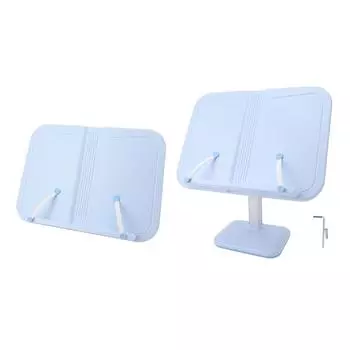 Подставка для книг, регулируемая подставка для чтения, подставка для чтения книг для детей, подставка для учебников и кулинарных книг, синяя Basic Version