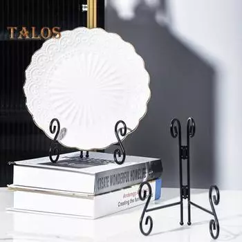 Подставка для книг, высокая твердость для хранения, складная прочная железная художественная фоторамка, стойка для тарелок, товары для дома S