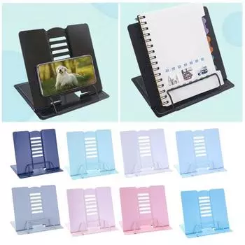 Подставка для книги, регулируемый угол наклона, высокая устойчивость, нескользящая складная настольная подставка для кулинарной книги без помощи рук, кронштейн для книги чёрный