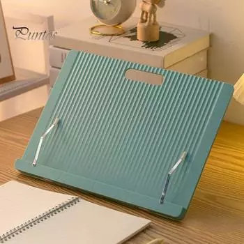 Подставка для книжной полки для чтения, регулируемый держатель для книг, портативная прочная настольная книжная полка для чтения с 5 позициями зажимов для страниц розовый