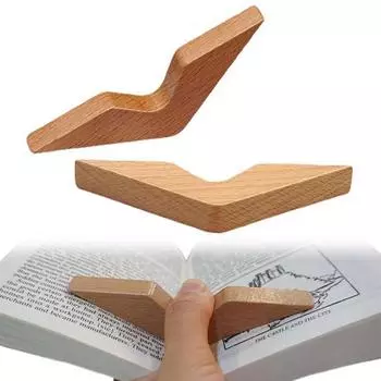 Подставка для книжных страниц, деревянная подставка для большого пальца, эргономичная, твердый переплет, мягкий переплет, держатель для книжных страниц, подарок для 1pc