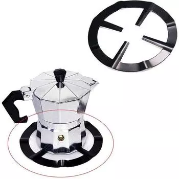 Подставка для кофейника Moka Pot, стальной держатель для кофейника, газовая плита, опорное кольцо, решетка для газовой плиты, кухонная стойка чёрный