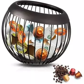 Подставка для кофейных капсул большой емкости, экономящий место органайзер для кофейных капсул с фруктами, идеально подходит для кофеен, домашнего офиса, кухни