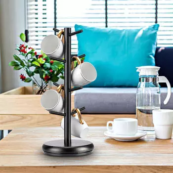 Подставка для кофейных кружек, органайзер для чашек из дерева, подставка для вешалки