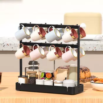 Подставка для кофейных кружек, подставка для кружек, место для хранения на прилавке, с подставкой для хранения чашек