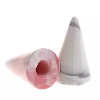 Подставка для кольца, поднос для хранения керамических ювелирных изделий, держатель для колец с конусом на палец, ремесло светло-серый