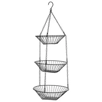 Подставка для комнаты 3 подвесные кухонные железные корзины ярусы стойка для хранения фруктов и овощей