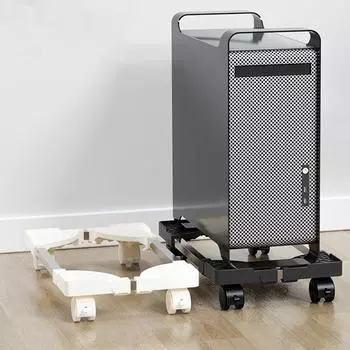 Подставка для компьютера Регулируемая мобильная подставка для процессора Держатель для процессора Подставка для ПК с роликовыми колесиками Напольная подставка для ПК белый