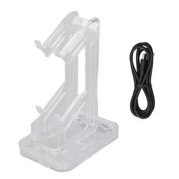 Подставка для контроллера Switch Pro, устойчивая, нескользящая, двухъярусная, RGB, прозрачная, держатель для гарнитуры игрового контроллера