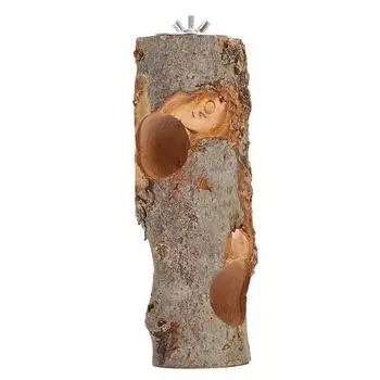 Подставка для кормления домашних животных из натуральной яблони, подставка для еды, игрушка для скрежетания зубами для кролика, морской свинки, маленькая