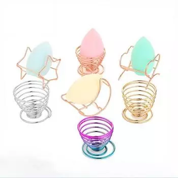 Подставка для косметических спонжей, полка для хранения, металлический держатель для спонжей для макияжа, стойка в форме косметических яиц, ящик для сушки, хранение косметических средств оптом