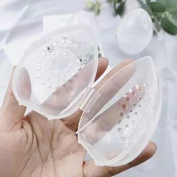 Подставка для косметики, спонж для макияжа, коробка в форме яйца, пластиковая портативная дышащая пустая стойка для хранения, органайзер для дисплея розовый