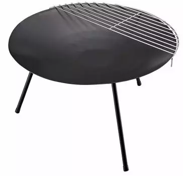 Подставка для костра CAPTAIN STAG, круглая печь-барбекю с подставкой для костра и сумкой для хранения, черная, внешний диаметр 540 x высота 300 мм, UG-49 чёрный