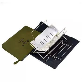 Подставка для костра DUCKNOT BST Sputter Sheet SET Solo Compact Легкий складной чехол из нержавеющей стали, изготовленный в Японии Solo Camp серебряный