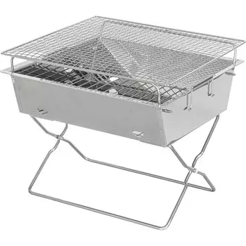 Подставка для костра из нержавеющей стали для барбекю Wahei Freiz Camp Delhi & AMH-1578 серебряный