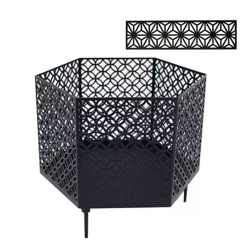 Подставка для костра с японским узором Подставка для костра Горизонтальная верхняя пластина Сумка для хранения Набор S more 6-сторонний 6-сторонний & (Перегородчатая эмаль А)