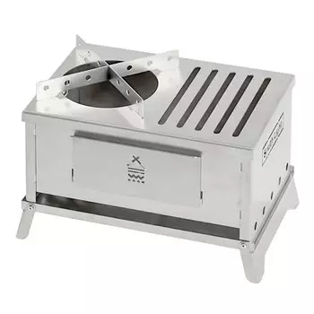 Подставка для костра, сделанная в Японии, печь для барбекю, складная, из нержавеющей стали, для 1 или 2 человек, для использования на открытом воздухе, компактная сумка для хранения в комплекте [Sign Kingdom]