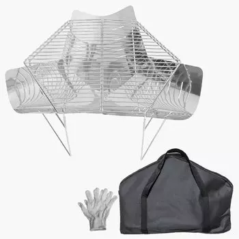 Подставка для костра Supracing, Подставка для костра, Складная подставка для костра, Компактная, Легкая, Кемпинг, Одиночный кемпинг, Барбекю, Приготовление пищи, Костер, В комплект входит сумка для хранения,