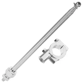 Подставка для крепления флагштока на руль мотоцикла, держатель флагштока, аксессуары серебряный