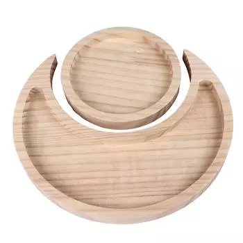 Подставка для кристаллов Moon Round Design Деревянный органайзер для кристаллов Поднос для безделушек для дома