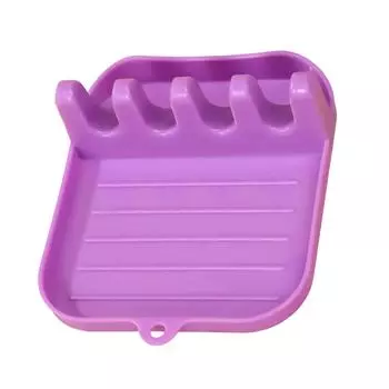 Подставка для крышек кастрюль, держатель для крышек, подставка для ложек и палочек для еды, экономия места, настольный держатель кухонной утвари, легко чистить фиолетовый