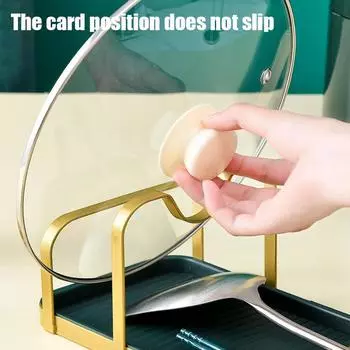 Подставка для крышек кастрюль Кухонная подставка-органайзер Крышка для кастрюль Металлическая нержавеющая многофункциональная подставка Подставка для хранения крышек кастрюль Подставка для вилок и лопаток