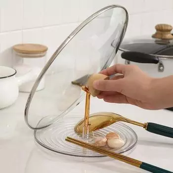 Подставка для крышки кастрюли, большая емкость, устойчивая к царапинам, пищевая, креативная, портативная, нескользящая, держатель для крышки кастрюли для ресторана золотистый