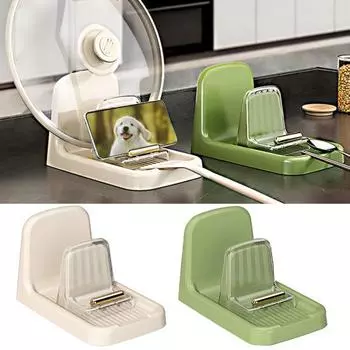 Подставка для крышки кастрюли, пластиковый держатель для ложки, подставка, кухонный органайзер, вилка, лопаточка, полка для сковороды, полка, посуда белый