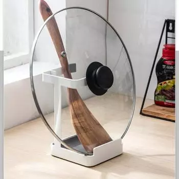 Подставка для крышки кастрюли Подставка для ложки Кухонный органайзер Крышка Полка Столовые приборы Многофункциональная лопатка Хранение половника