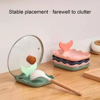 Подставка для крышки кастрюли, простая в использовании для ресторана, кухонная утварь из полипропилена, подставка для крышки кастрюли, прочная, экономит место, с несколькими канавками розовый