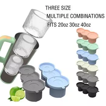 Подставка для кубиков льда для Stanley, силиконовая цилиндрическая форма для кубиков льда с крышкой, многоразовые подставки для кубиков льда для стакана, легкое снятие