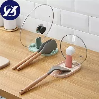 Подставка для кухонной ложки, держатель для лопатки, термостойкие полки для хранения со складной пряжкой, кухонные инструменты для приготовления пищи розовый