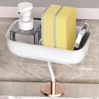 Подставка для кухонной мойки для губки для мытья посуды Подставка для кухонной мойки с держателем для щетки Посудное полотенце Прямая поставка белый