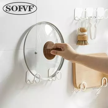 Подставка для кухонной посуды без отверстий из нержавеющей стали, разделочная доска, крючок для подвешивания на стену