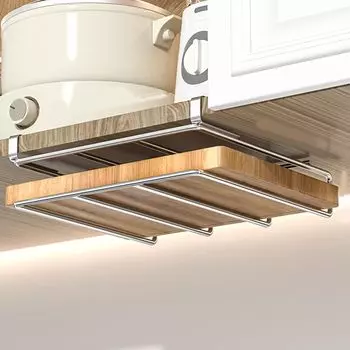 Подставка для кухонной разделочной доски из нержавеющей стали, подвесной держатель для разделочной доски, подставка для хранения крышек для кастрюль 1-tier