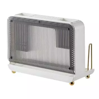 Подставка для кухонной утвари для столешницы, нескользящая, сушилка для утвари, многофункциональная, для палочек, ложек White