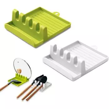 Подставка для кухонных ложек, вилка, лопатка, полка-органайзер, пластиковая подставка для ложки, держатель для крышки кастрюли, подставка для посуды белый