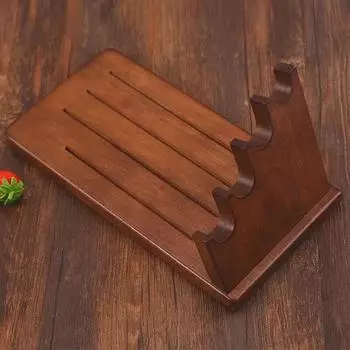 Подставка для кухонных ножей из цельного дерева - горизонтальная стойка для хранения ножей