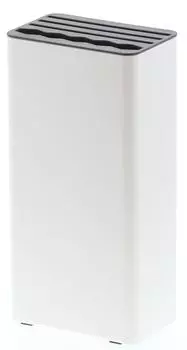 Подставка для кухонных ножей Yamazaki Jitsugyo, белая, Ш11 x Г7 x Подставка для ножей, держатель для ножей 3511 и прибл.. Высота 22,3 см