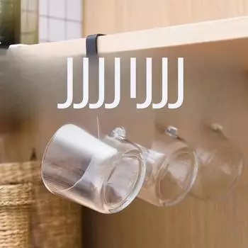 Подставка для кухонных принадлежностей и чашек без проколов 100/box чёрный