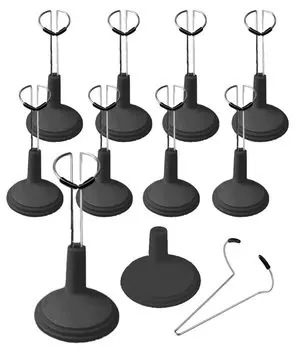 Подставка для кукол, набор из 10 фигурок, подставка для демонстрации S.fields.inc (Черный 20см)