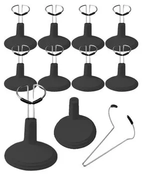Подставка для кукол, набор из 10 фигурок, подставка для демонстрации S.fields.inc (Черный 15см)