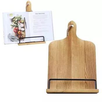 Подставка для кулинарной книги, деревянная подставка для кулинарной книги, регулируемая по высоте, нескользящая конструкция, настольная подставка для кулинарной книги