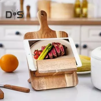 Подставка для кулинарной книги, держатель для кулинарной книги, гладкий край, без заусенцев, регулируемый кухонный столик, деревянный держатель для кулинарной книги цвет старого дерева