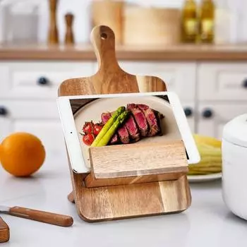 Подставка для кулинарной книги, держатель для кулинарной книги, гладкий край, без заусенцев, регулируемый кухонный столик, деревянный держатель для кулинарной книги цвет старого дерева