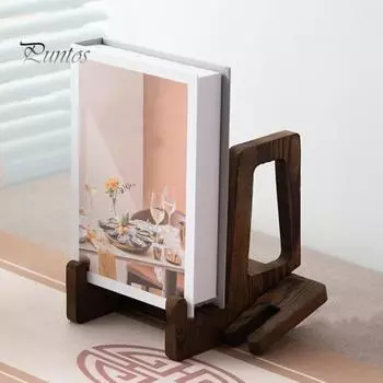 Подставка для кулинарной книги из дерева, держатель для книги рецептов, гладкая поверхность без заусенцев, многофункциональная подставка для книги рецептов в деревенском стиле эбеновый