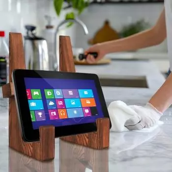 Подставка для кулинарной книги из дерева, кухонная стойка для рецептов, высокая устойчивость, гладкие края, без заусенцев, подставка для кулинарной книги в деревенском стиле эбеновый