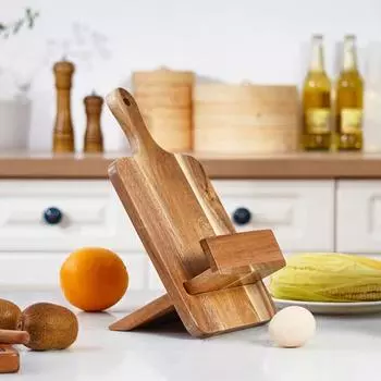 Подставка для кулинарной книги Yousheng, держатель для книги рецептов, гладкий край, без заусенцев, регулируемый кухонный столик, деревянный держатель для кулинарной книги цвет старого дерева