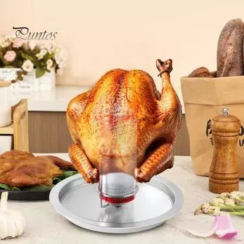 Подставка для куриных ножек и крылышек с поддоном для сбора жира, жаровня из нержавеющей стали, держатель для ножек, для гриля в помещении и на открытом воздухе, необходимое условие для сочных куриных ножек A