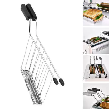 Подставка для ломтиков хлеба, подставка для гриля, кухонные гаджеты, прочная полка для сэндвичей чёрный